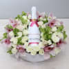 A beautiful bed of flowers to showcase your favorite bottle of bubbly!
