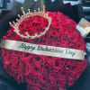 100 Long stem red roses wrapped in korean paper 