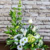 Serene and elegant, Contemporary Whites &amp; Green is a calming blend of