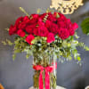 Classic never dies.
1 dozen roses with baby&#039;s breath or just with Eucalyptus