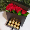 Our Black &quot;Drawer Box&quot; will brighten up anyone&#039;s day. Fresh roses and