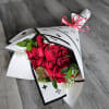 Dozen Luxury Fresh Rose Bouquet, wrapped in a luxury wrap. (Chanel, Gucci