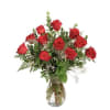 This vase of brilliant red roses is an elegant and natural way