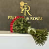 A magnificent bouquet of 100 classic red roses wrapped in ribbon or