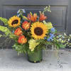 Sunflowers, Roses, Bells of Ireland, Delphinium, Lilies, Hydrangeas &amp; Seasonal Blooms create