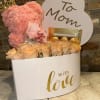 Beutiful heart box with chocolate teddy bear and roses just for 