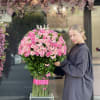 Our standing bouquet in pink color  with 200 roses with the
