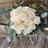 This gorgeous all rose wedding bouquet is simple and sleek..This 16 rose