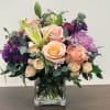 As soothing as a day of self-care, this dazzling bouquet of soft