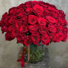 Arrangement (can be used as a hand-tied bouquet) with 100 premium Red