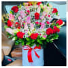 Beautiful Flower Arrangement With Pink And Red Roses