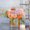 This super chic low cylinder container is filled to the brim with