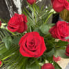 For classic romance, a dozen red roses is always the perfect choice.

Shown