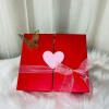 Chest with delicate, brightly colored flowers, Raffaello chocolates with a dedication to