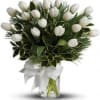 Standard: 10 Tulips arranged with pine in a vase.
Premium: 20 Tulips arranged