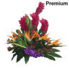 Tropical Flowers as shown arranged in a vase. Deluxe version has more