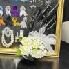 Create a stunning accent for your special occasion with this exquisite white