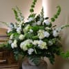 For the Irish and flower loving alike, this lush arrangement of hydrangea