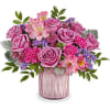 Experience timeless elegance with Teleflora&#039;s Dazzling Gem jar, featuring a radiant pink