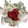 Dozen Red Rose with Baby&#039;s Breath Bouquet . You can choose different