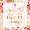 Seasonal pastel flowers with greens and fillers arranged in a vase.

*Please write
