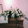 A traditional arrangement of beautiful white blooms