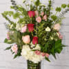 Our Pretty In Pink Valentine&#039;s arrangement is filled with beautiful pink and