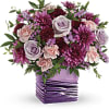 Pour on the glam with this luxurious lavender cube! With its shimmering