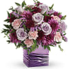 Pour on the glam with this luxurious lavender cube! With its shimmering