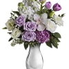 Go all-out for style with this stunning silver vase filled with lavender
