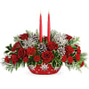 Wish them a glorious winter with this elegant centerpiece of red roses