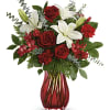 Give Valentine&rsquo;s Day a dramatic twist with this romantic, swirling glass vase.