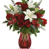 Give Valentine&rsquo;s Day a dramatic twist with this romantic, swirling glass vase.