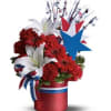 Make a patriotic statement with this rousingly arrangement featuring red, white and