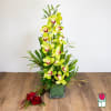Beretania&#039;s Cymbidium Orchid Arrangement (Green)