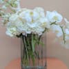 A simple yet chic arrangement that comes in a turquoise tinted modern