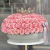 standart - 100 pink roses in our grey vase 
comes with a