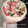 This Photo is PREMIUM size 60 tulips
Standard size: 20 tulips
Deluxe: 40 tulips

Pls