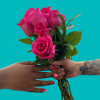 Surprise someone with these Hot Pink Roses arranged in a vase.