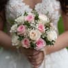 12 natural roses bridal bouquet 