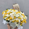 Amazing sunshine flowers was made with beautiful white hydrangeas, gorgeous white playa