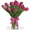 A bouquet of pink tulips 
