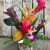 A Stylish Design Of Birds of Paradise, Anthurium and Ginger Designed in