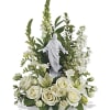 Truly a garden of serenity! This exquisite porcelain sculpture of Jesus is