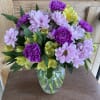 Purple Mums and Carnations