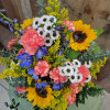 This is a designers choice of a wild flower look we will