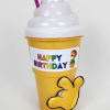 Emoji made with flowers, and a cup. 8&#039;&#039; h. NO BALLOONS. 