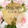 Let us create a one of a kind soft and pastel arrangement.