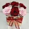 9 Beautiful &quot;Preserved&quot; Roses in shades of pink and red, with a