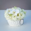 A clean and chic all white flower design that is specially crafted